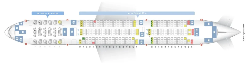 Sơ đồ ghế ngồi máy bay B777-200 ER