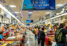 Chợ cá Jagalchi ở Busan Hàn Quốc