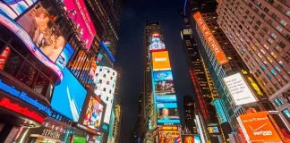 Quảng trường Thời đại phồn hoa ở New York