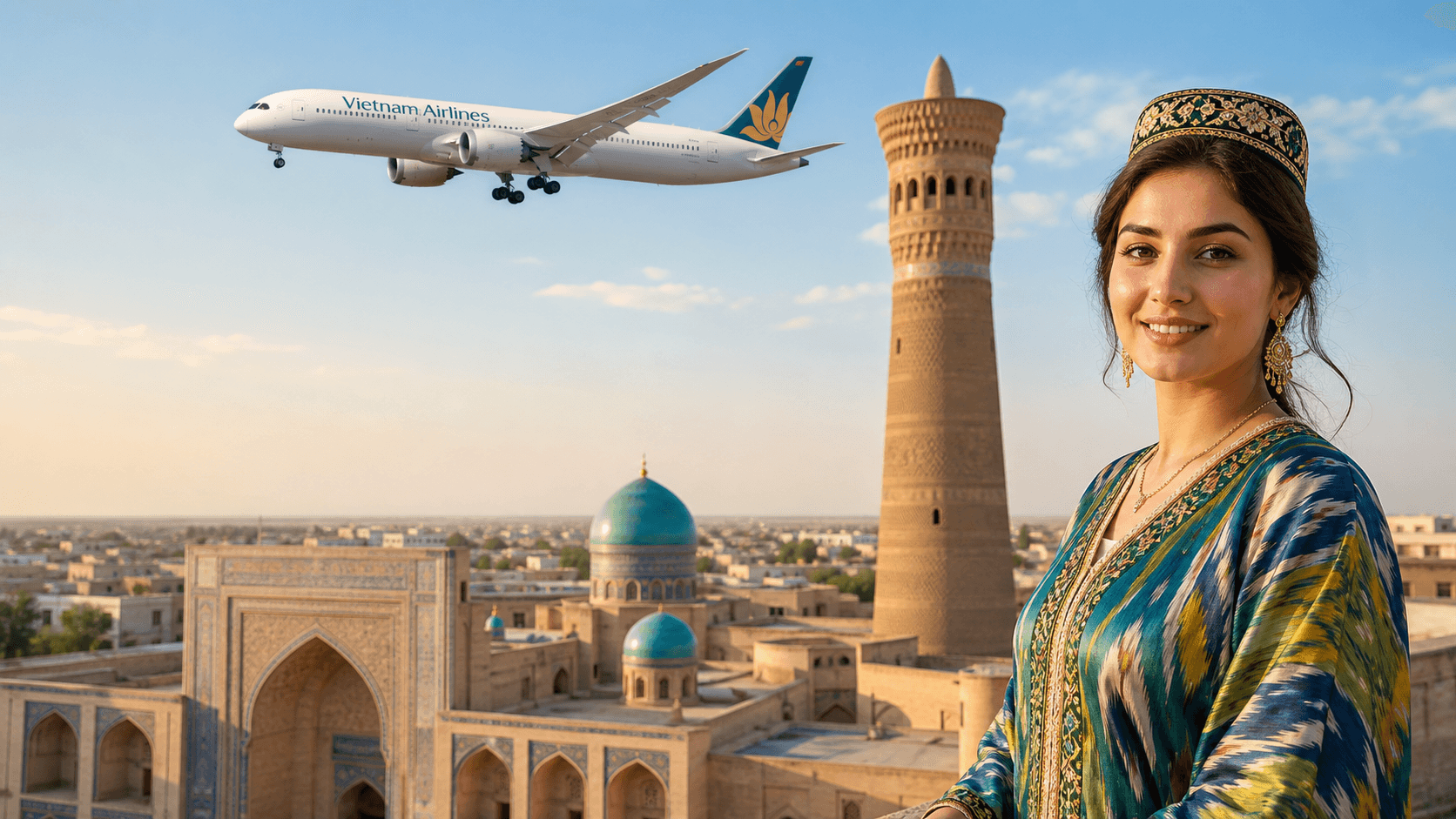 Đặt vé máy bay Bukhara về Việt Nam
