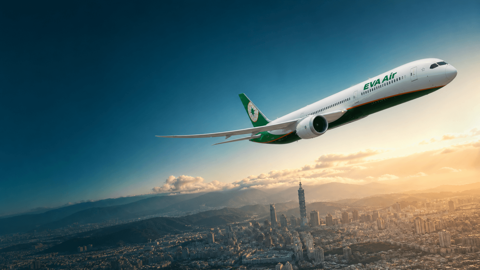 Máy bay EVA Air kết nối Mỹ và Canada