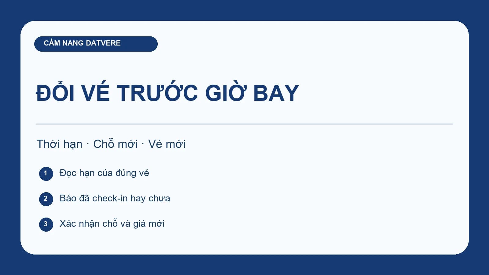 Checklist kiểm tra thời hạn đổi vé trước giờ khởi hành