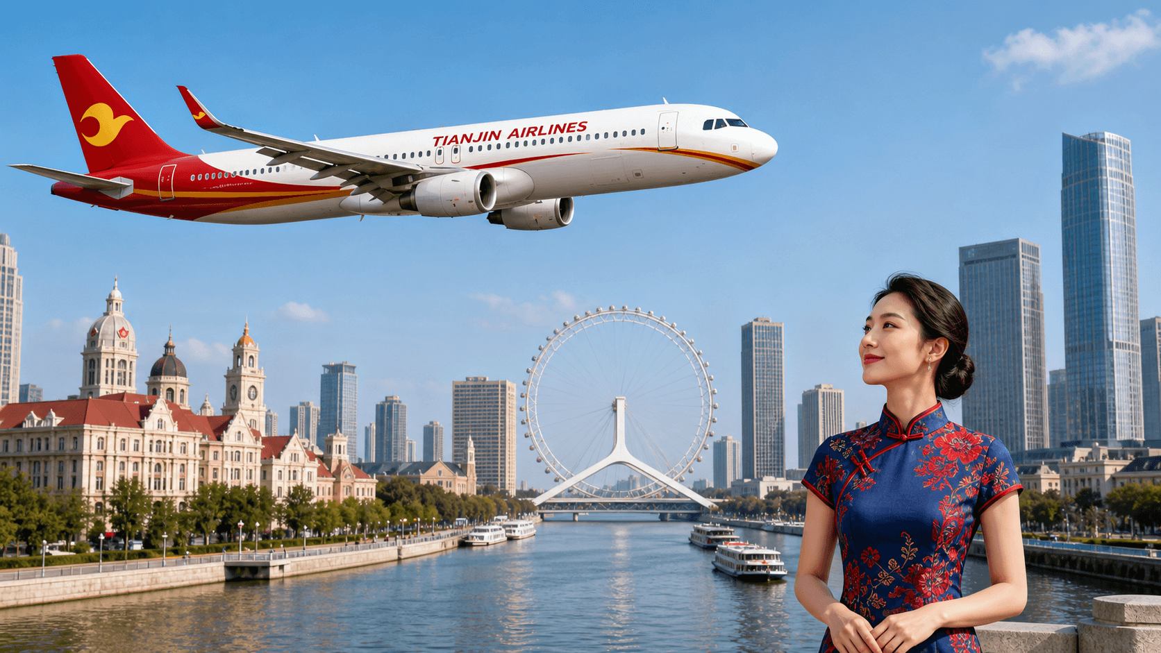 Máy bay Tianjin Airlines