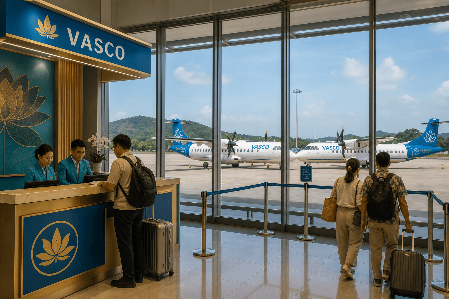 Sảnh và nhân viên phục vụ VASCO